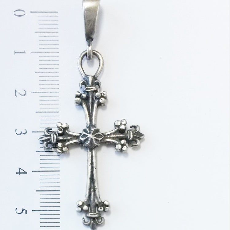 Cross Pendant Solid Silver 825 Handmade Gothic Jewelry Birthday Gift
