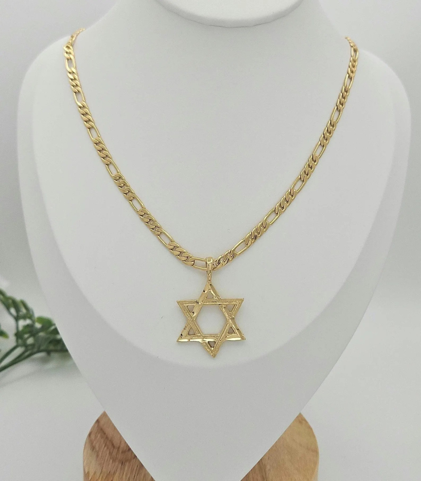 Gold Star Of David Necklace, Jewish Star Necklace, 14k Heavy Plated Gold