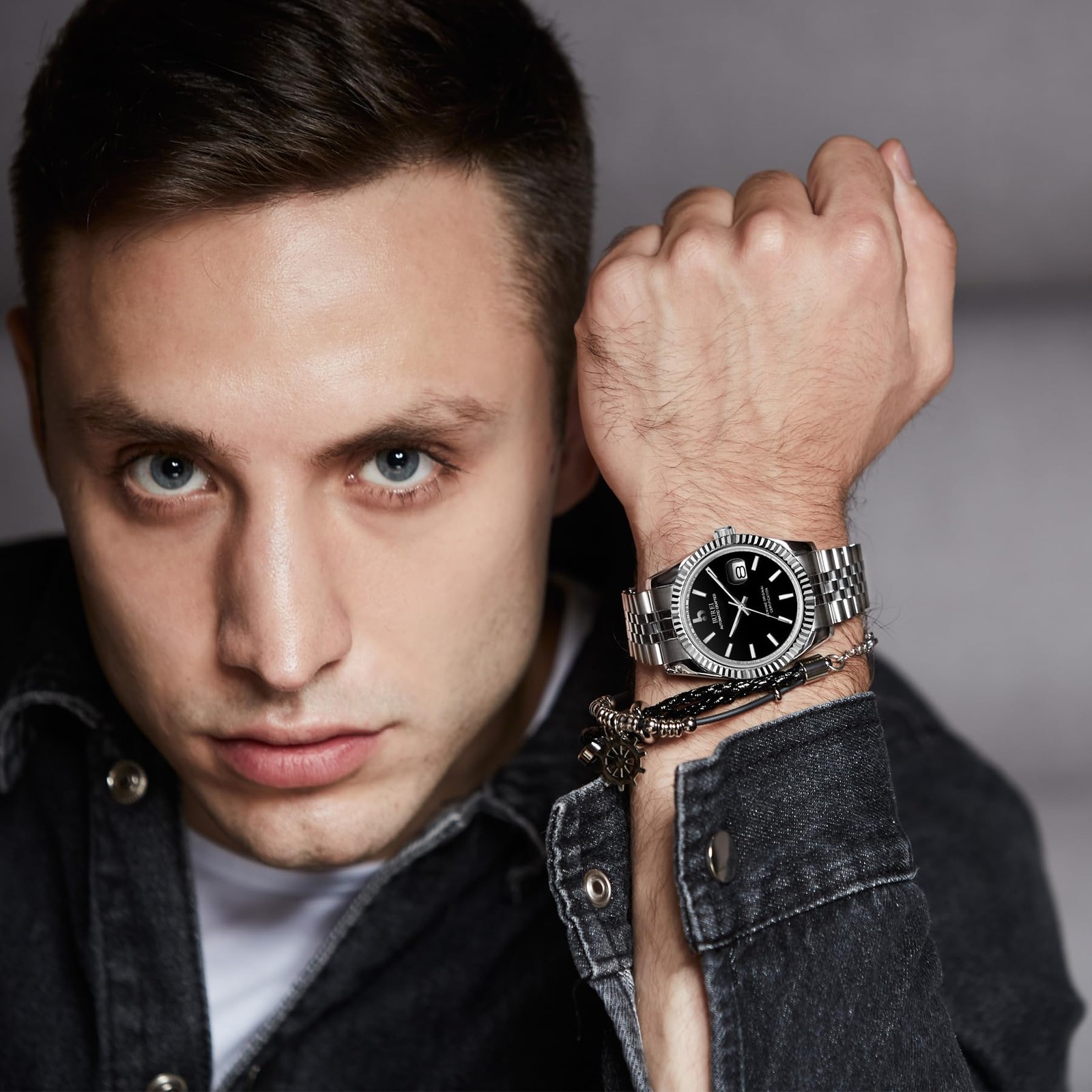 Men’s Classic Luxury Watch Stainless Steel Waterproof Machine Watch Fashion D…