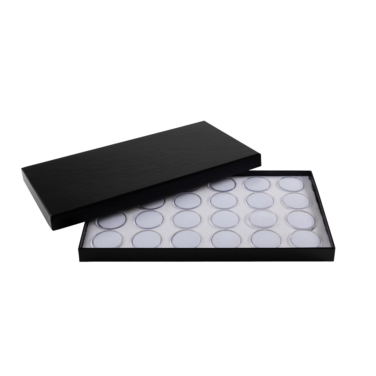 Novel Box Jewelry Gemstone Cardboard Display Case and Lid with Gem Jar Insert