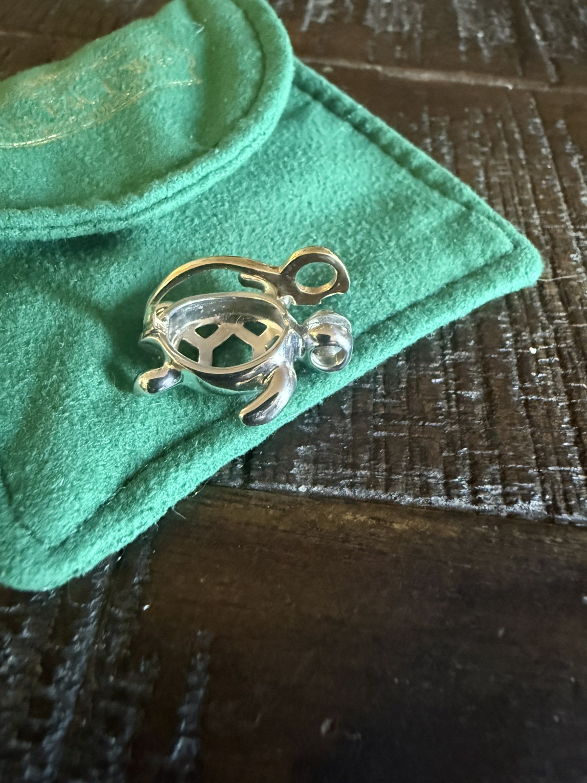 Na Hoku Pearl Factory Hawaii silver and 14K Gold Cage HONU Pearl Pendant