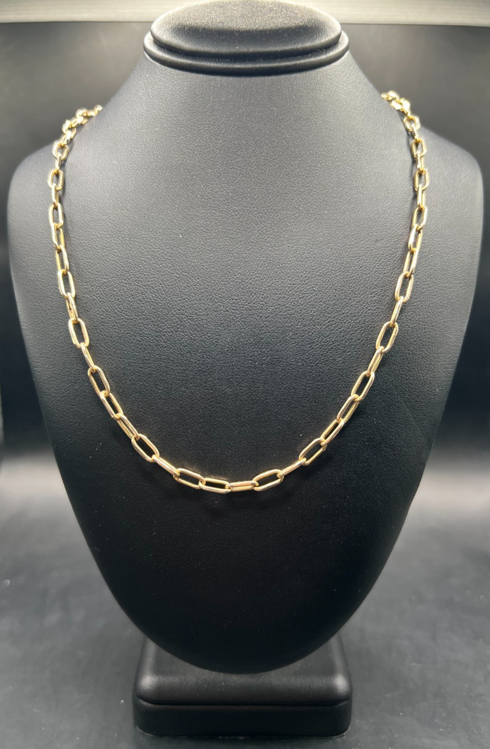 10K Yellow Gold Paperclip Chain Necklace 5Grams, 21 Inches, 3.5mm