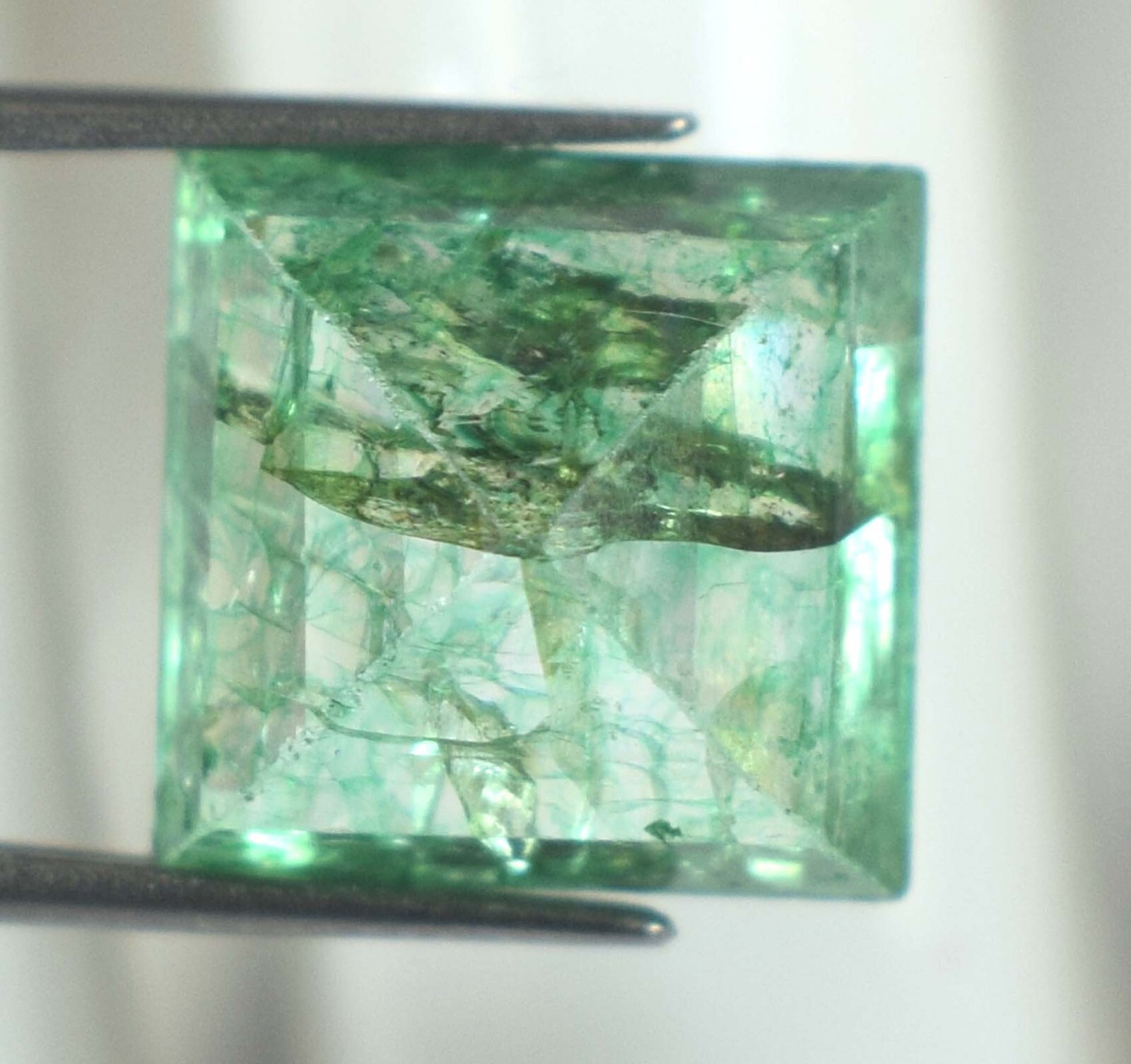 Natural 6.15 Ct Colombian Emerald Square Gemstone Certified E6658 Wedding Offer