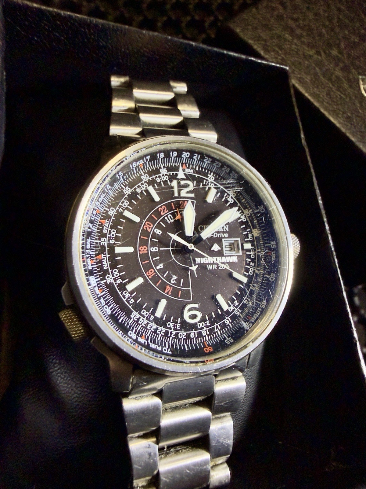 Men’s Citizen Pro Master Eco-drive Nighthawk BJ7000-52E Watch W/O Original Box