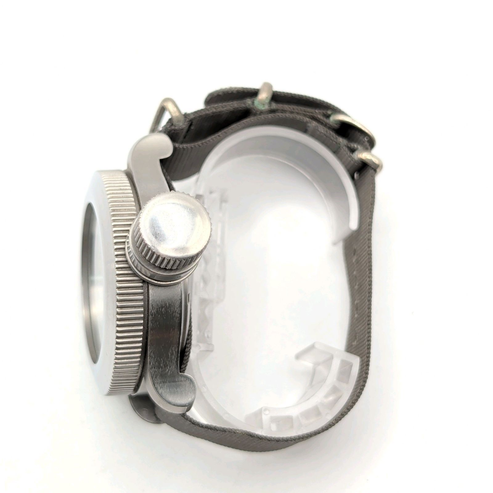 ZENO WATCH Hand Winding Men’s Round Silver Black Dial Small Second Y2K Zeno Watc