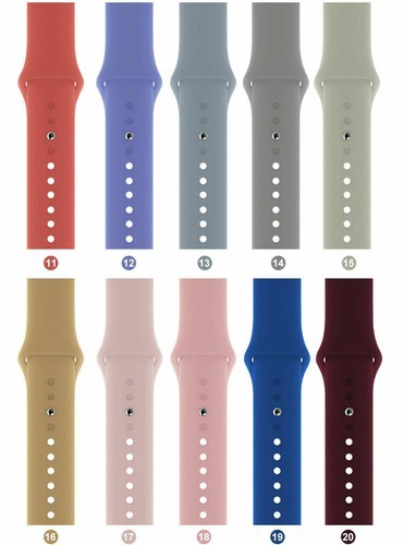Silicone Band Strap for Apple Watch Series 1/2/3/4/5/6/SE Sports 38/40/42/44mm