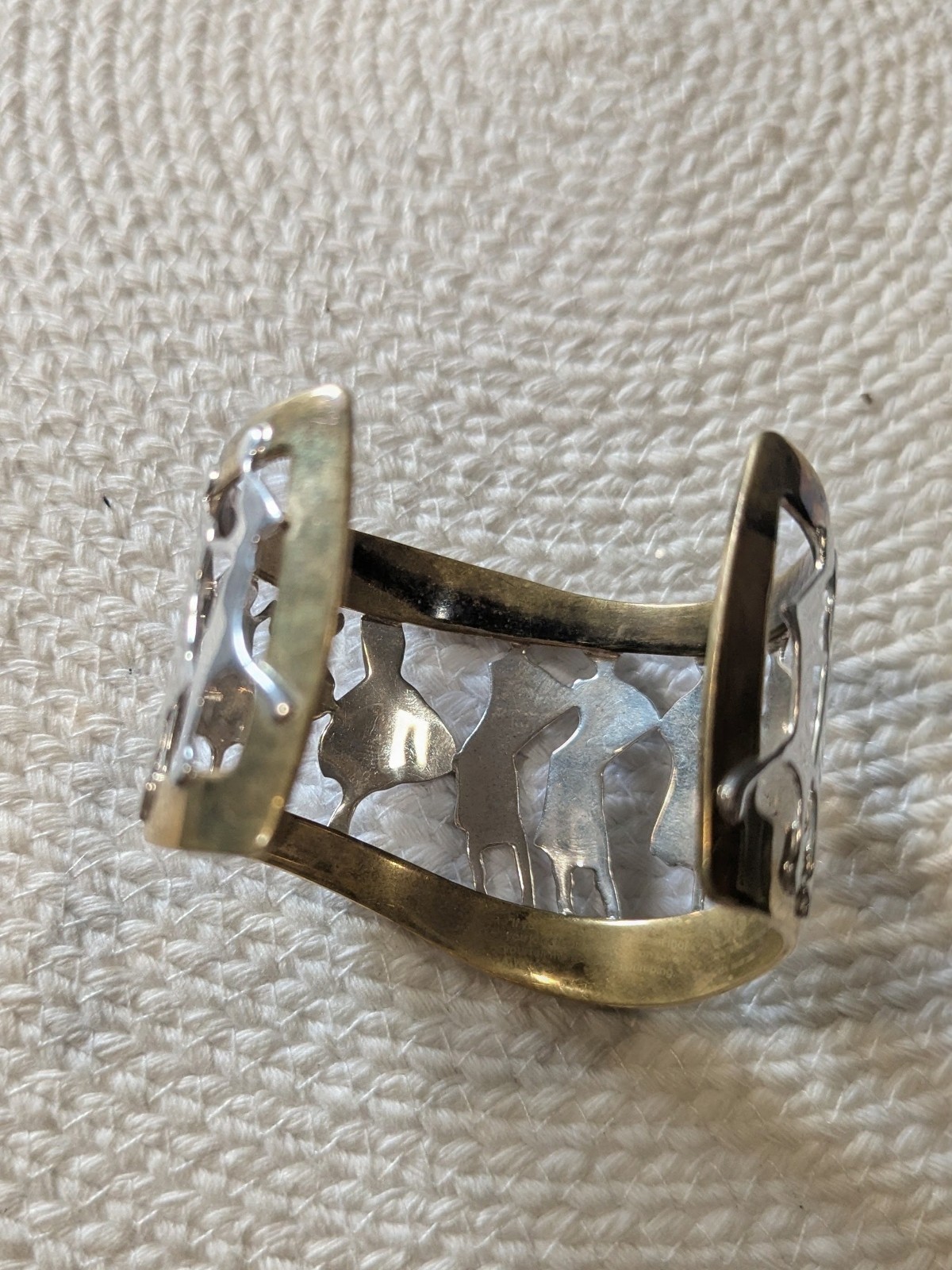 RLM Robert Lee Morris Andy Warhol Women’s Bracelet Sterling & Brass Cuff