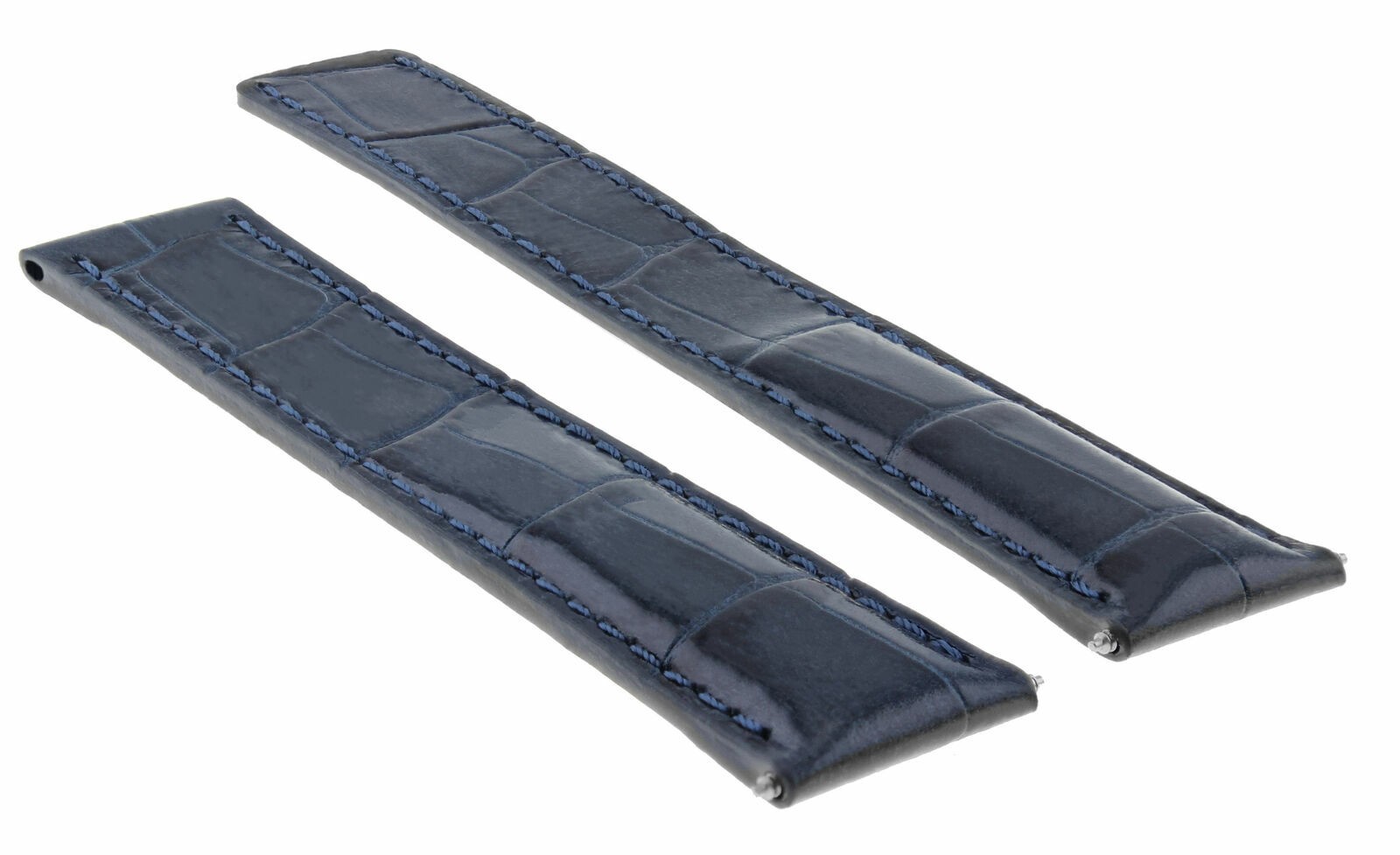 18MM/16MM LEATHER WATCH STRAP BAND DEPLOYMENT CLASP FOR TAG HEUER WATCH BLUE