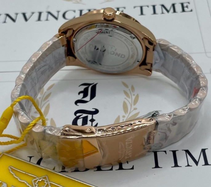 Invicta Elite Diamond 0.30 Carat Diamond Unisex Watch – 38mm, Rose Gold (48766)