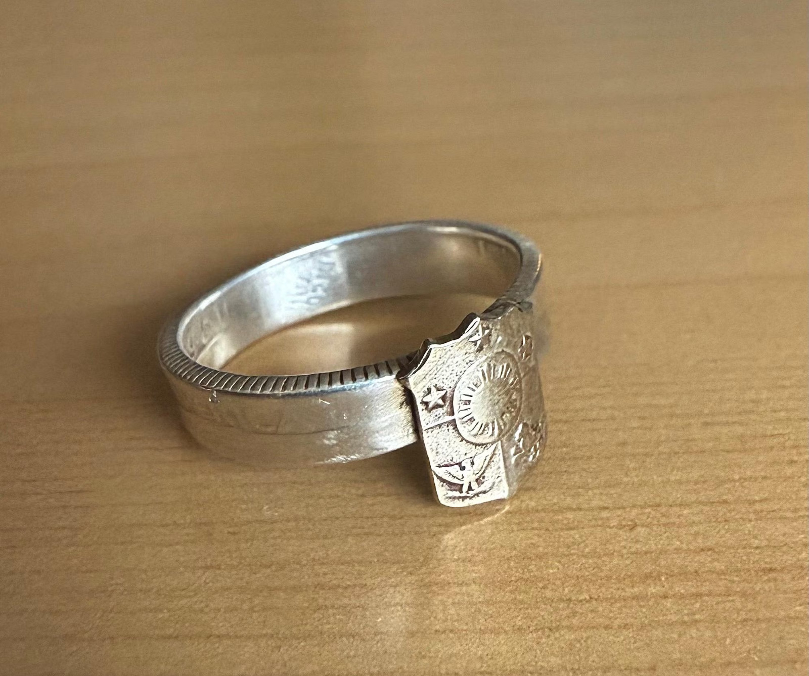 Filipino Silver Ring, Pinay Ring, Coat of Arms Signet Ring The Philippines 5-12