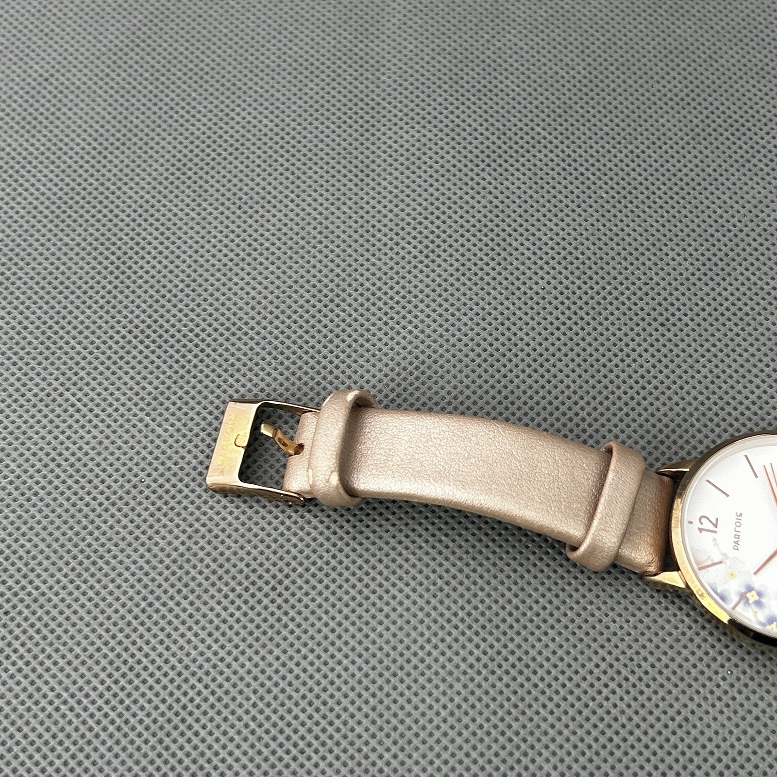Parfois Womens Watch Rose Gold Leather Floral Dial Round Ladies New Battery