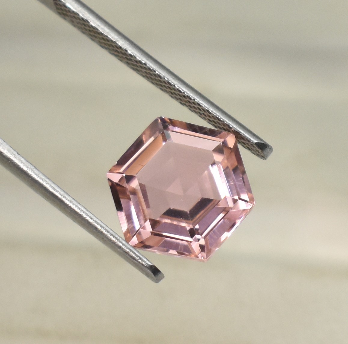 Peach Morganite Hexagon Shape Loose Gemstone 8 mm 10 mm 12 mm 15 mm 20 mm