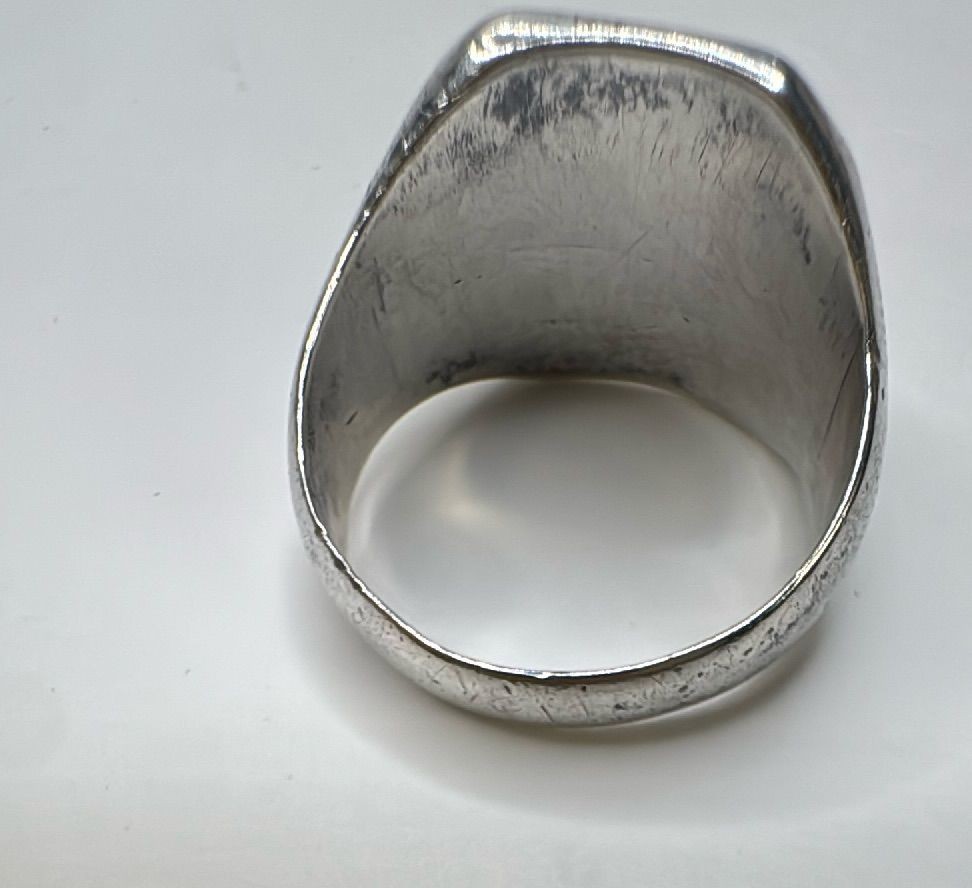 WWII Ring AirForce Philippines 1945 Hand Engraved Silver WW2 Vintage Military