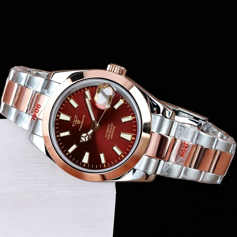 Tandorio 39mm Two-tone Sapphire 20ATM Luminous Automatic Japan NH35 Men Watch