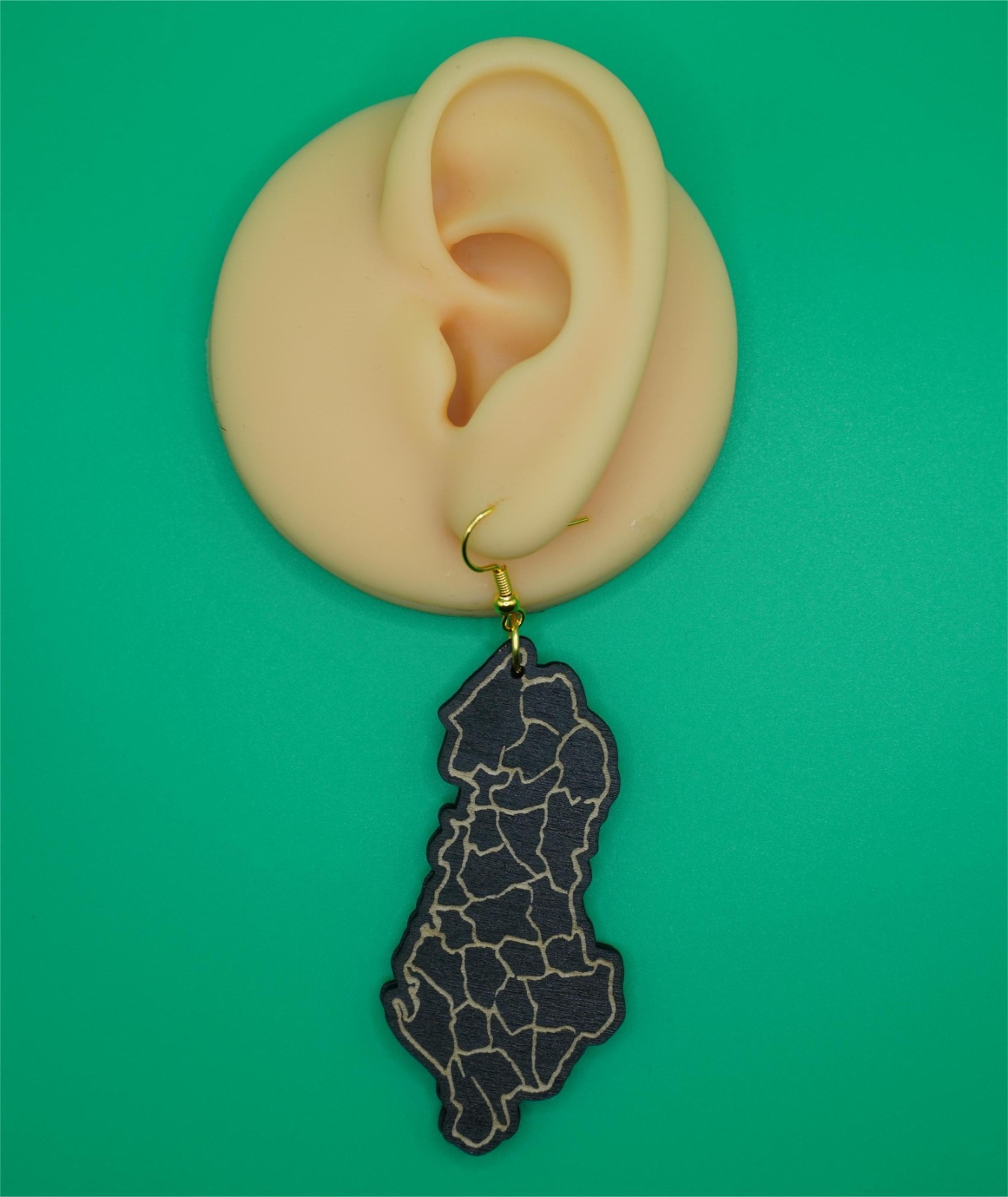 Albania Earrings Handmade Wood Jewelry Gift Albanian