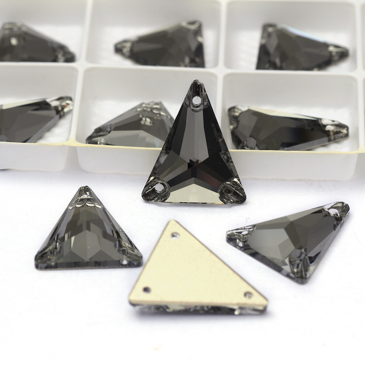 Slim Triangle Sew On Rhinestone Flat Back Glass Beads Crystal Rhinestones Decora