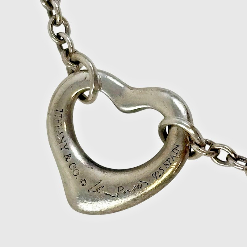 Tiffany & Co Elsa Peretti Triple Open Heart Sterling Silver Bracelet 7.75″