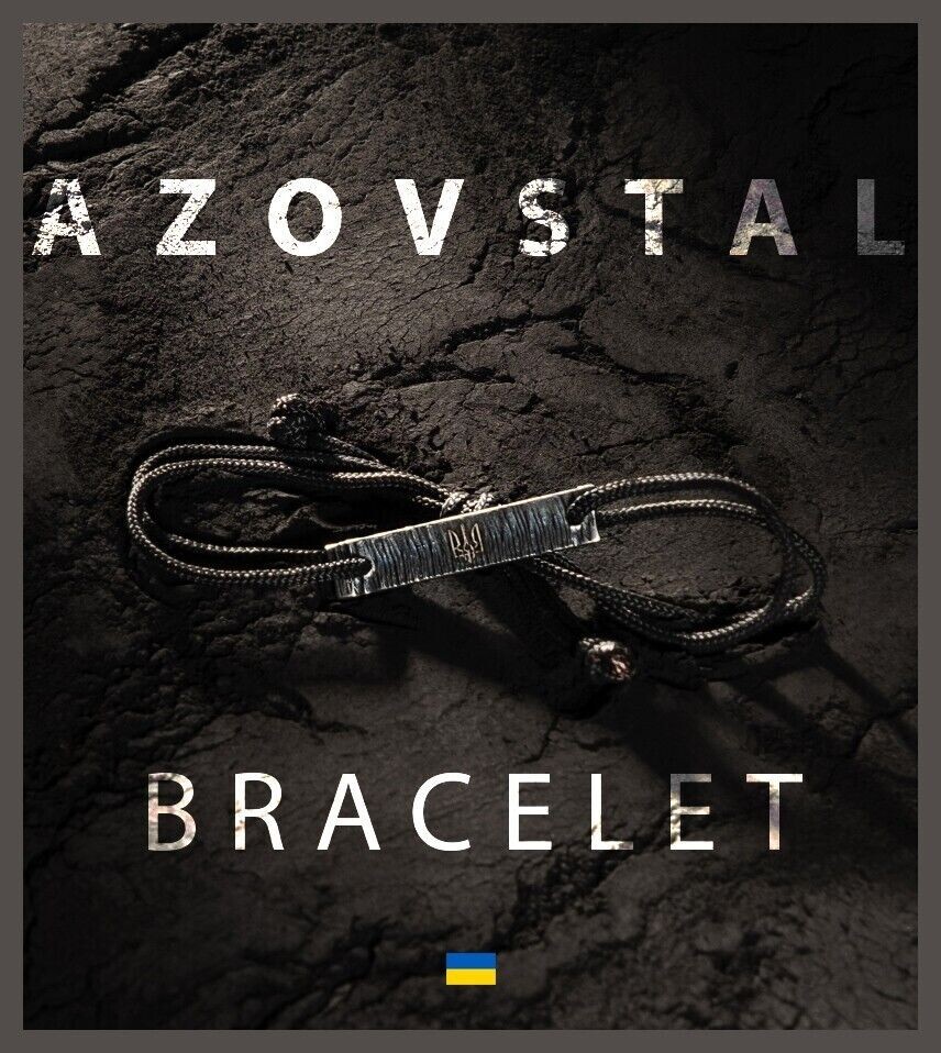 BRACELET “AZOVSTAL” Real Steel – United24 – MILITARY BRACELET – AZOV – UKRAINE