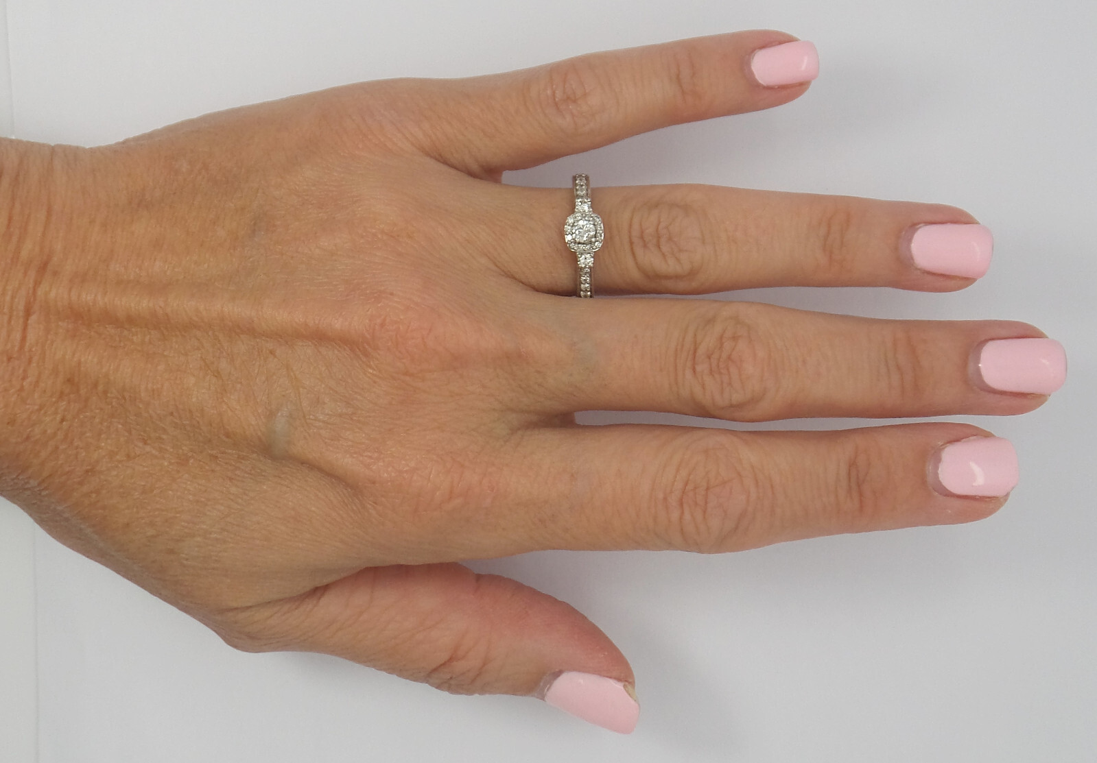 1/2CT Natural Diamond Anniversary Engagement Wedding Bridal Ring 10K White Gold