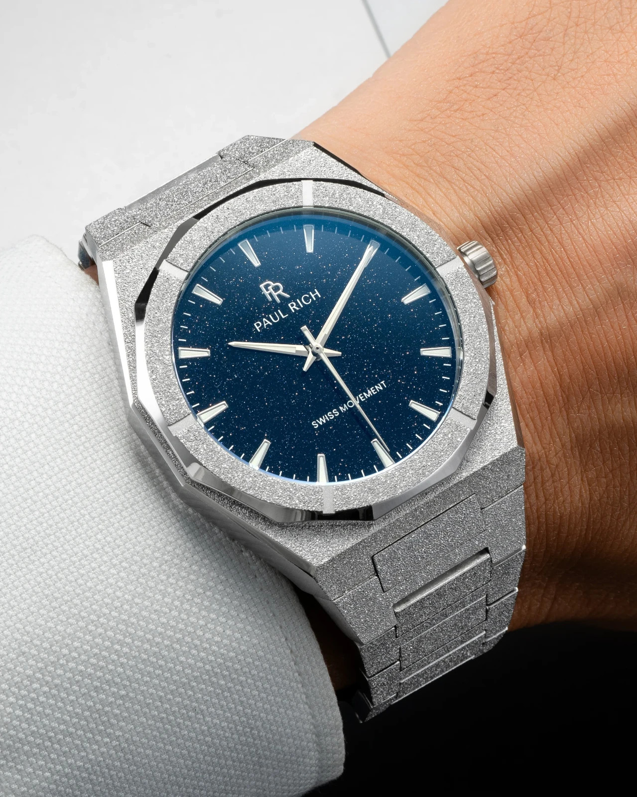 Paul Rich Frosted Star Dust II Silver Blue Face | Brand New 43mm –