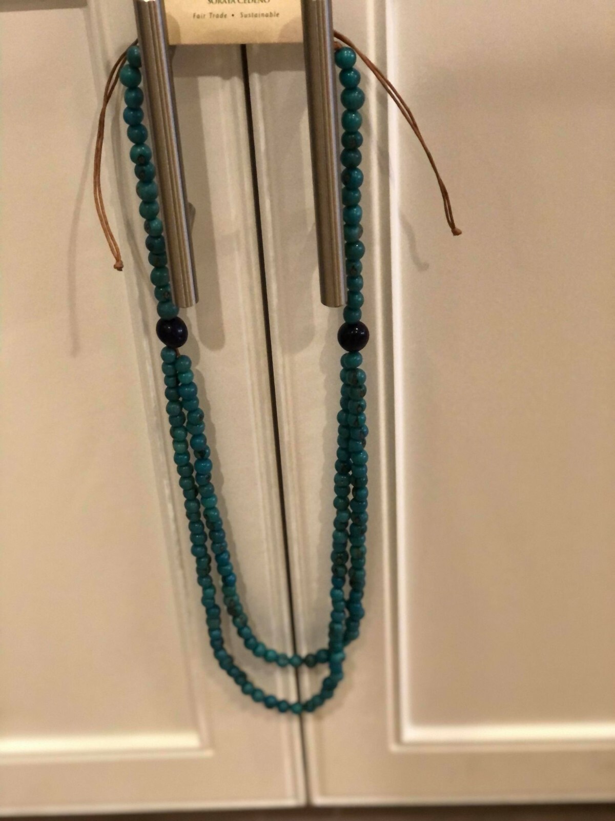 TAGUA NUT BY SORAYA CEDENO FAIR TRADE SUSTAINABLE TURQUOISE NAVY