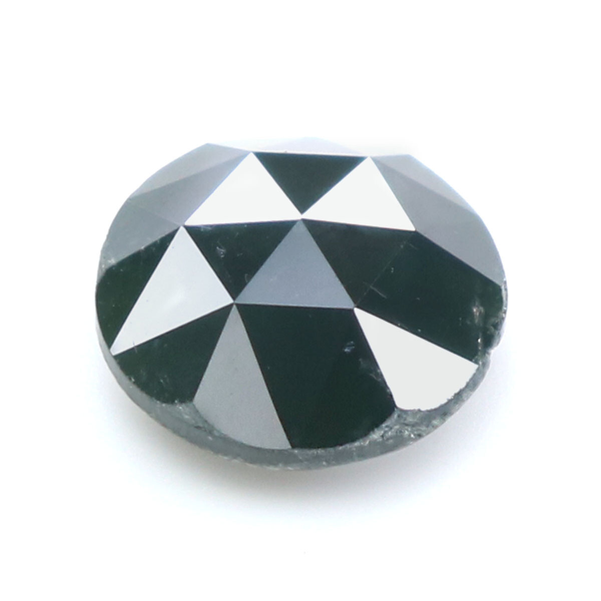 1.41 CT Natural Loose Round Rose Cut Diamond 6.90 MM Green Color Diamond KQ890
