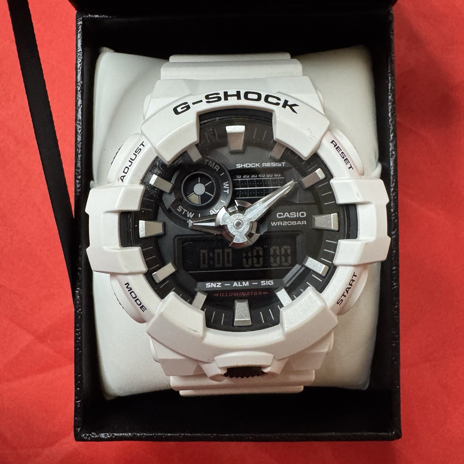 Casio G-Shock GA-700-7A White Analog Digital Watch Japan Box Warranty