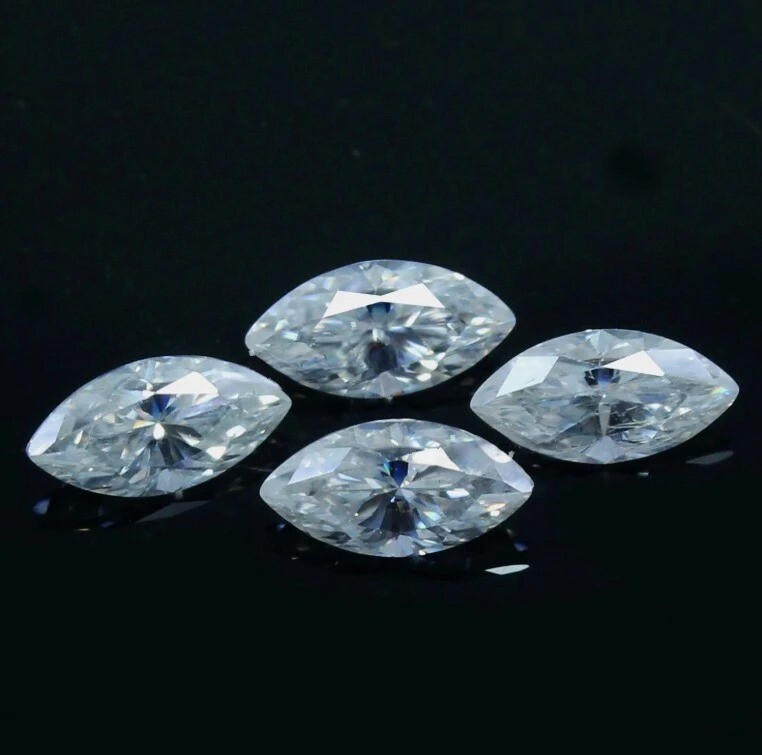 4 Pcs Lot Certified Loose CVD Diamond Marquise Lab Grown 3 x 5 mm IF Clarity