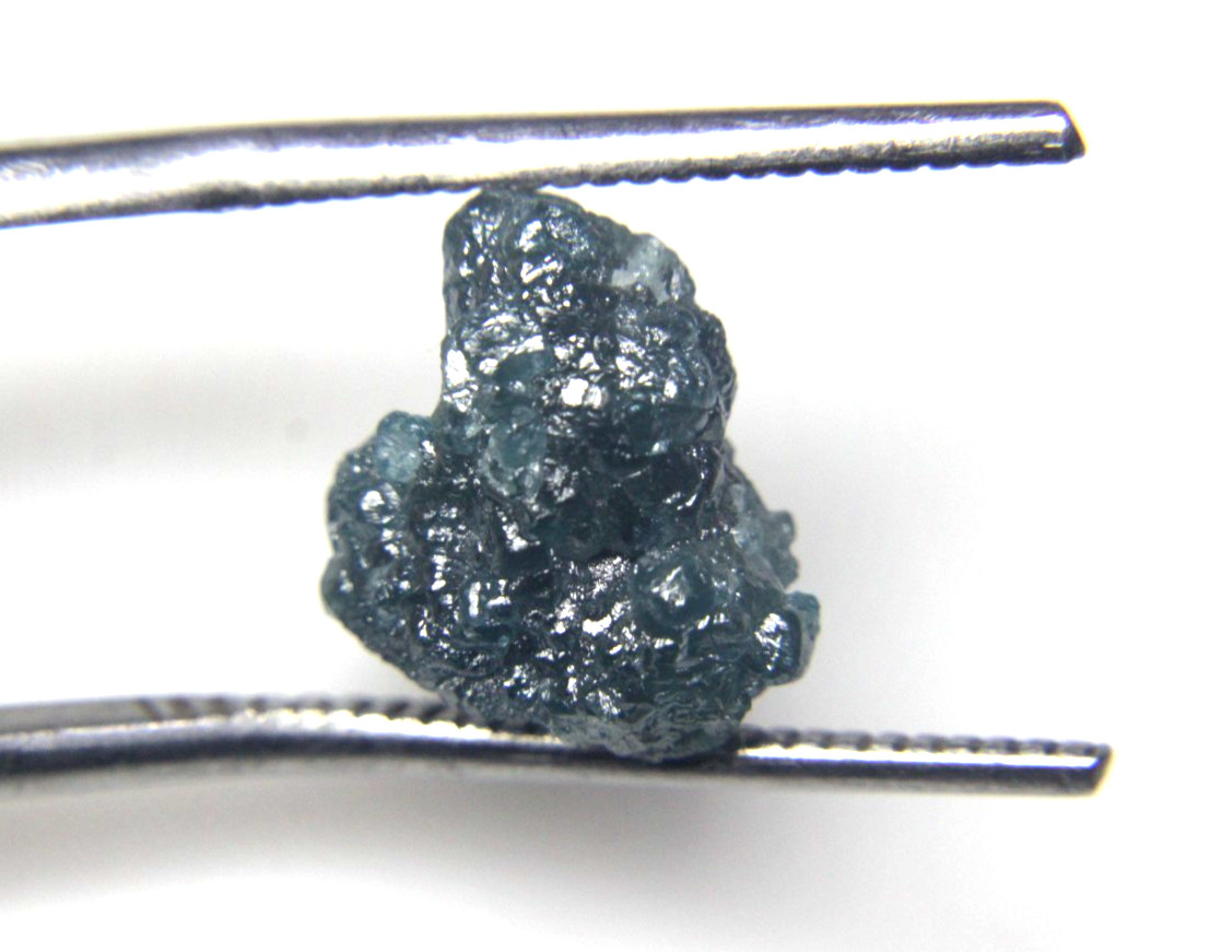 6.48CTS/1 PIECE RAW UNCUT BLUE DIAMOND ROUGH 13.18×10.01×9.05 MM