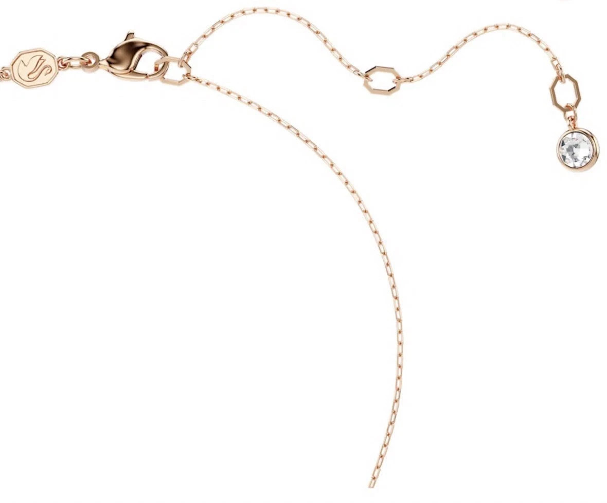 Swarovski Sublima Pendant Necklace Crystal Pearl Moon Rose Gold Plated 5671585