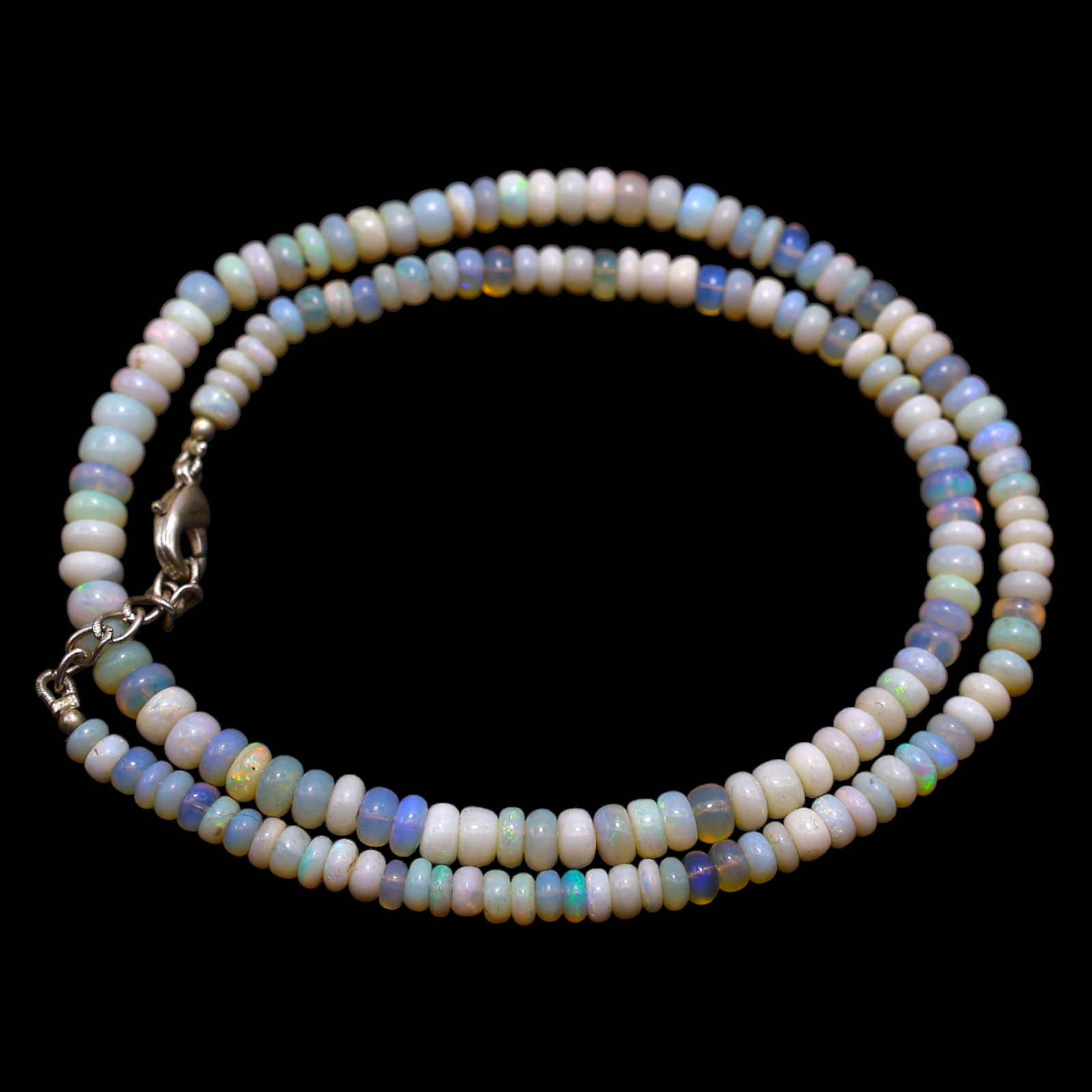 Rondelle Smooth 4X5 MM Fire Opal Beaded Not Applicable Elegant Necklace Jewelry