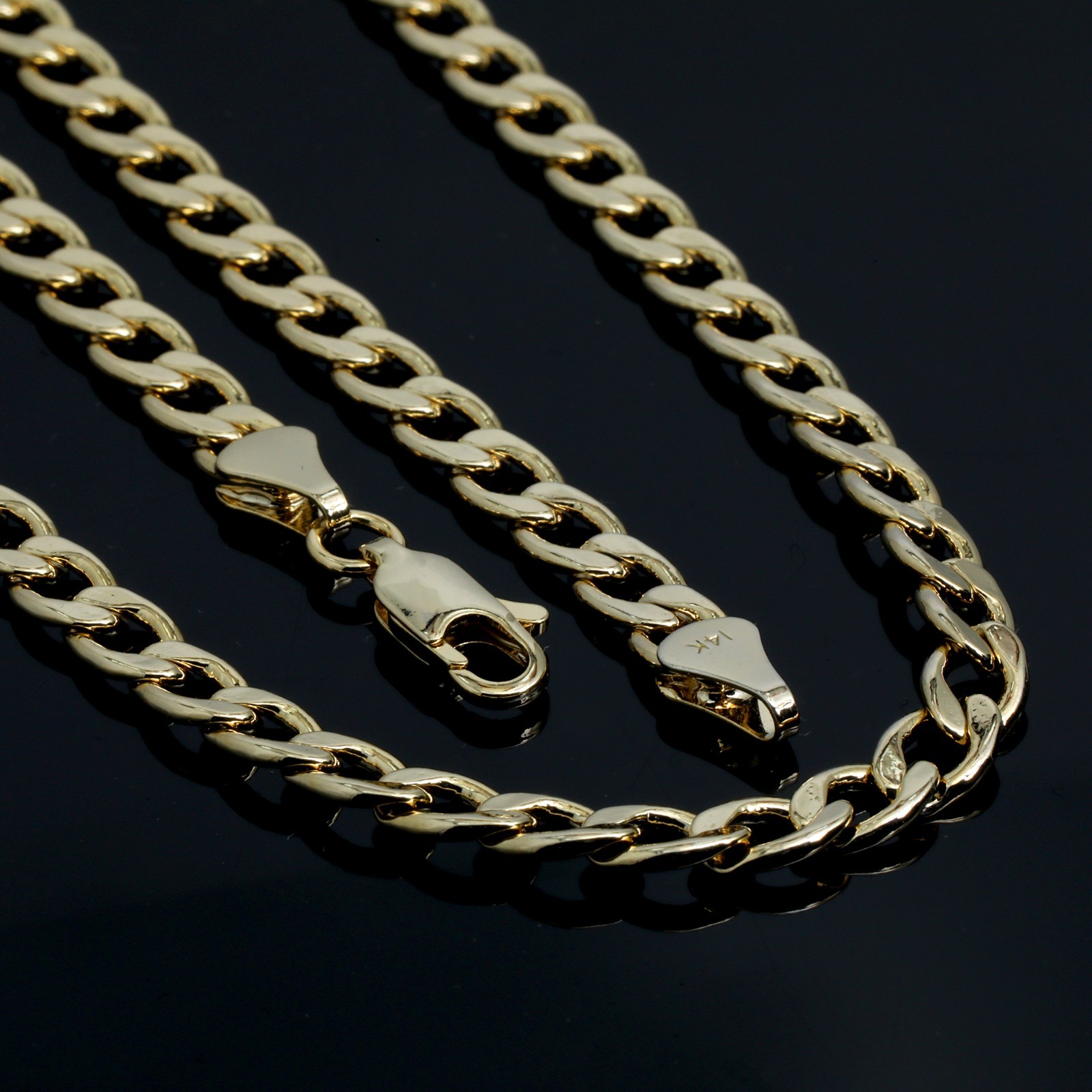 Flower Virgin Mary Charm Pendant 14k Gold Plated Brass 20″ Cuban Choker Chain