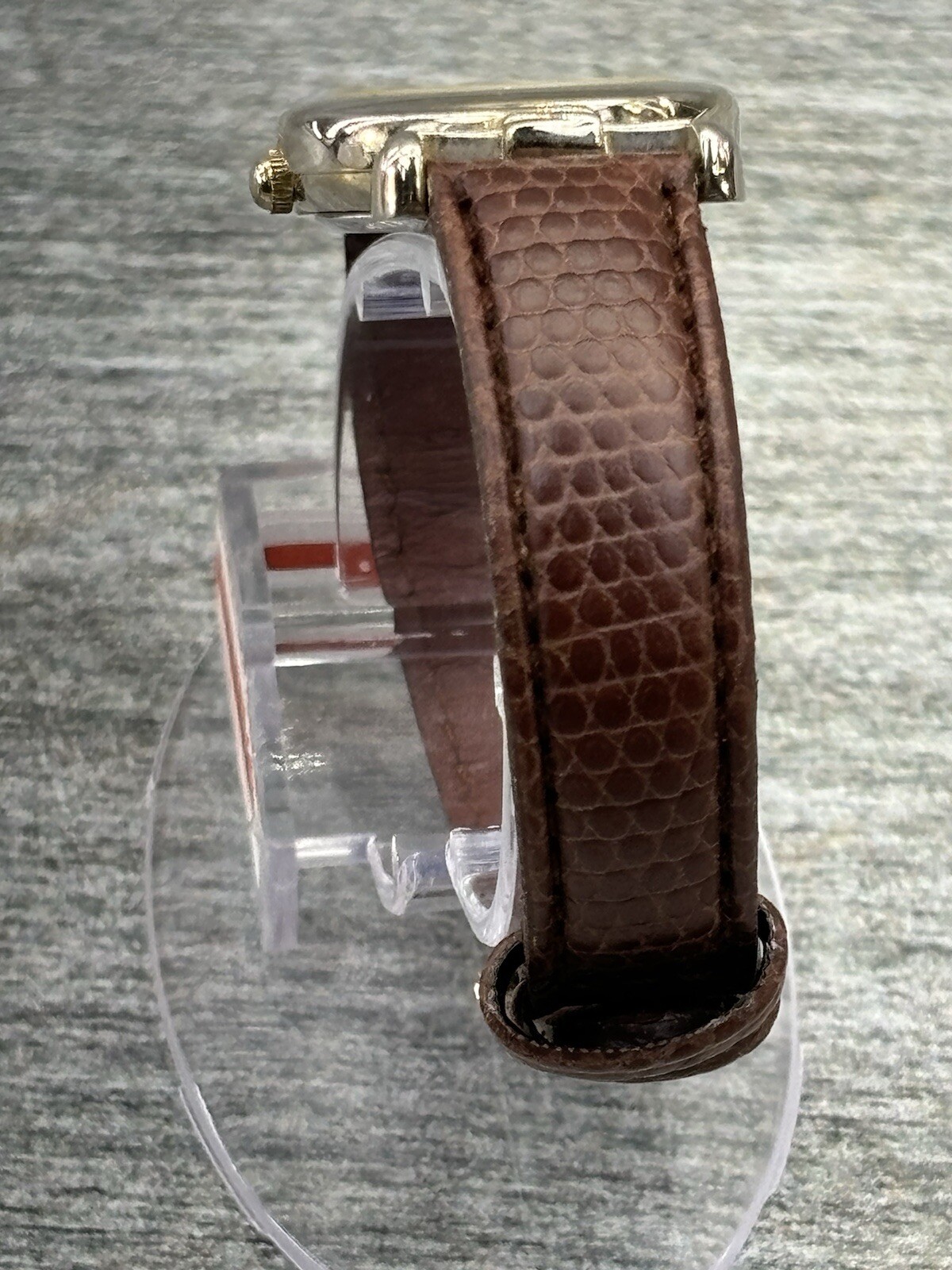 Mitoya Quartz V377 Wristwatch 3930QS Gold Silver Brown Leather Works Japan Fada