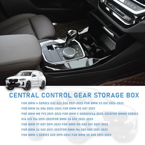 Center Console Organizer for BMW X3 iX3 X4 Accessories,Car Hidden Storage Box L