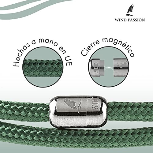 – Men’s Large ( Wrist size: 6.30 – 7.08 inch ) Silver Magnet – Green Bay