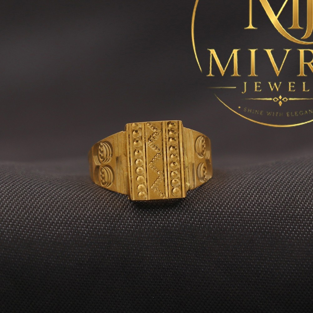 22CTS Stamp Gold Solitaire Ring Heritage Engagement Band Size 8.5 1.2cm 2g