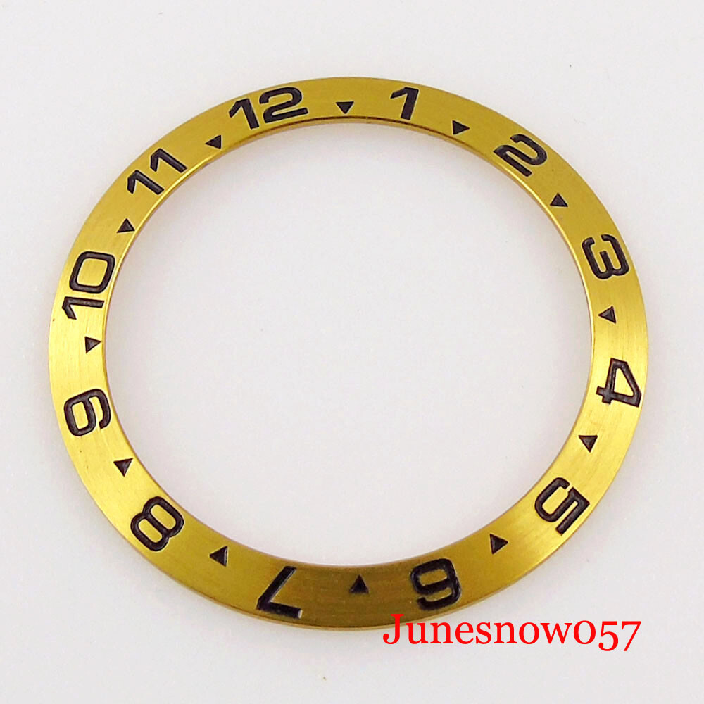 12 Hours 38mm*30.5mm Watch Bezel Insert Ceramic Alloy Steel Ring Slope Rose Gold