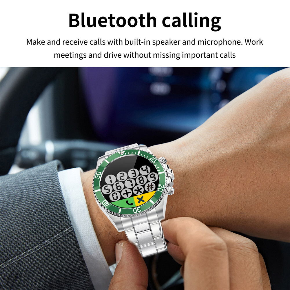 Men Smart Watch Luxury Sports Wristwatch Bluetooth Stainless Steel Smartwatch