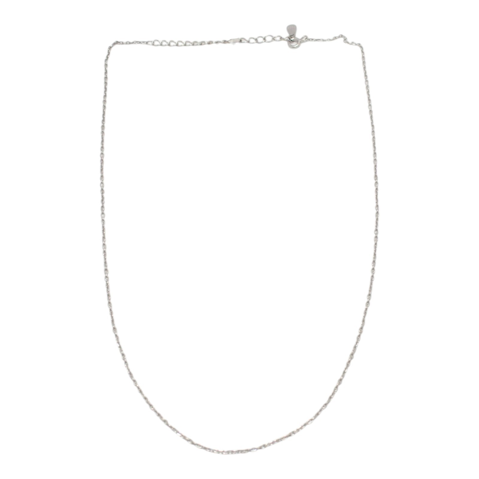 925 Sterling Silver Thin Link Chain 18.0″ Handmade Single Piece Unisex M0122