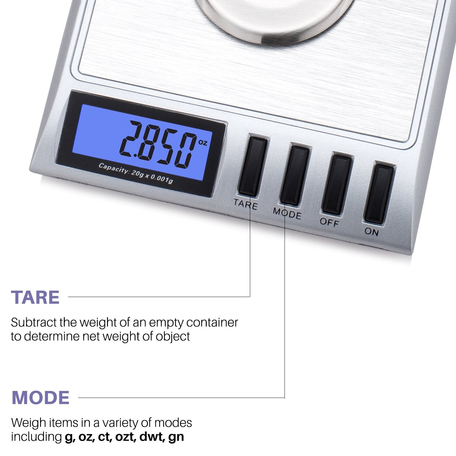 Smart Weigh GEM20-20g x 0.001 grams, High Precision Digital Milligram Jewelry…