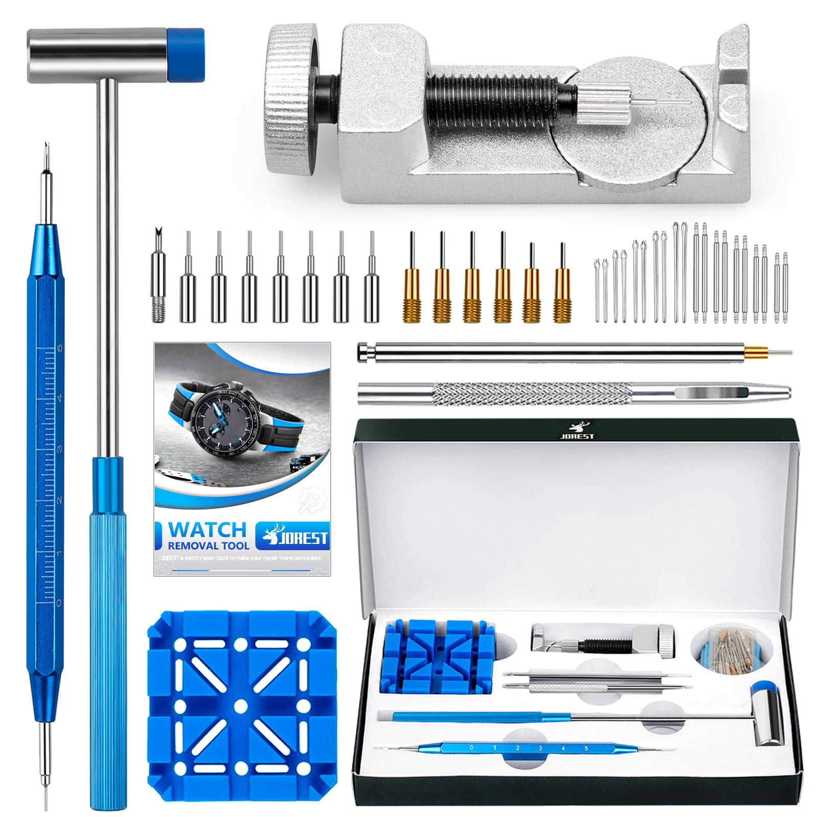 Watch Link Removal Kit, Band Sizing Tool for Watch Strap Adjustment Repair