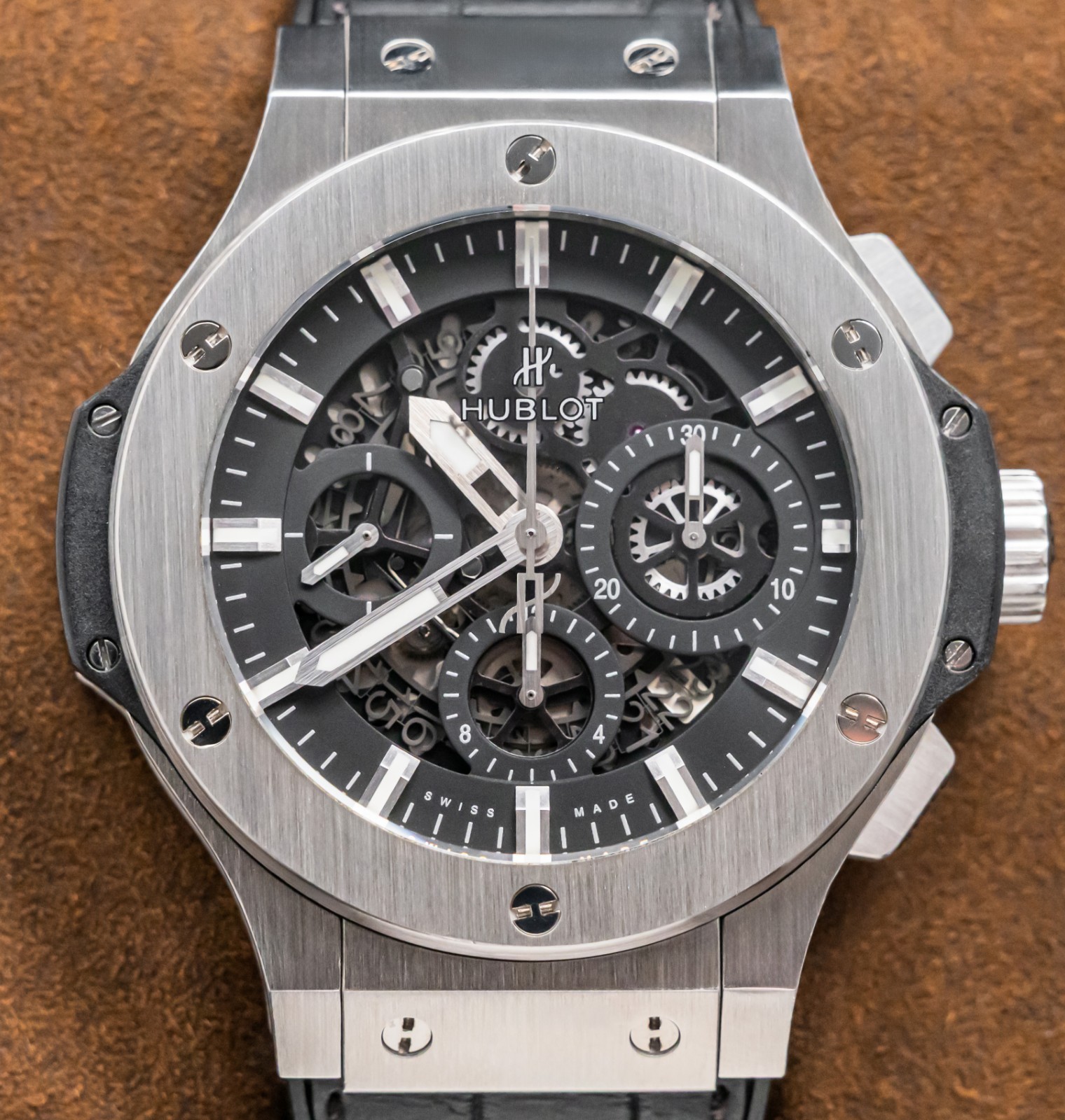 Hublot Aero Bang Big Bang 44 Steel $17K MSRP Papers SERVICED 311.SX.1170.GR