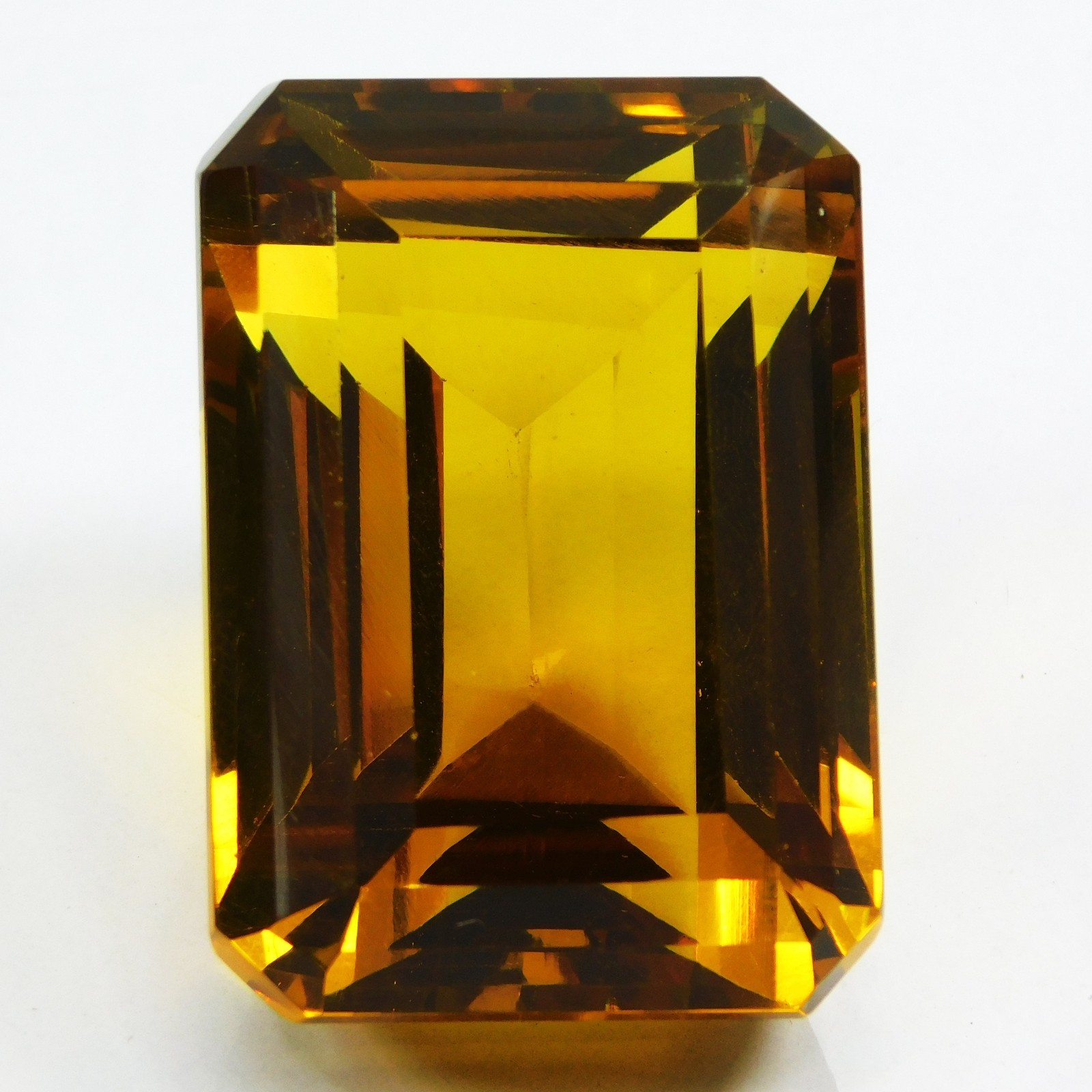 Certified 190.00 Cts Natural Mogok Painite Orange Yellow Emerald Shape Gemstone