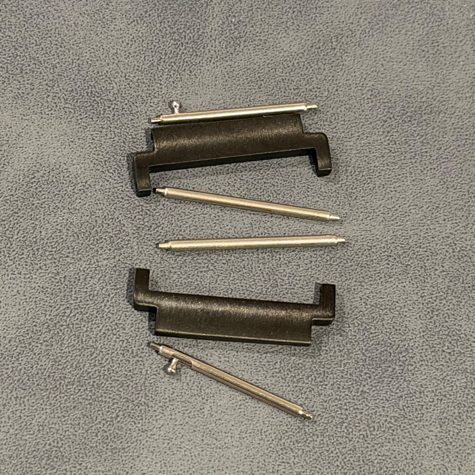 20mm to 22mm Convertor Watch Connector Adapter Brushed Black Stainless Steel