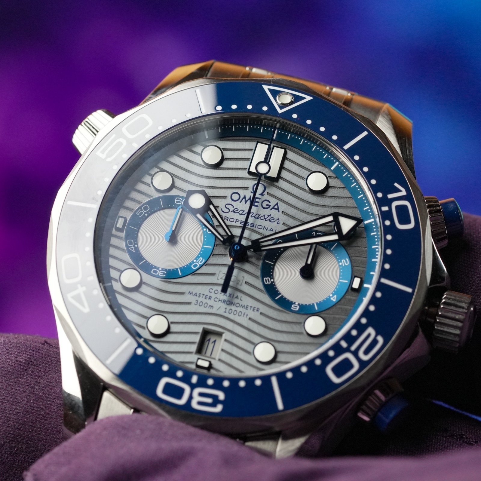 OMEGA Seamaster Diver 300M Chrono 44mm Grey Dial 210.30.44.51.06.001 Full Set