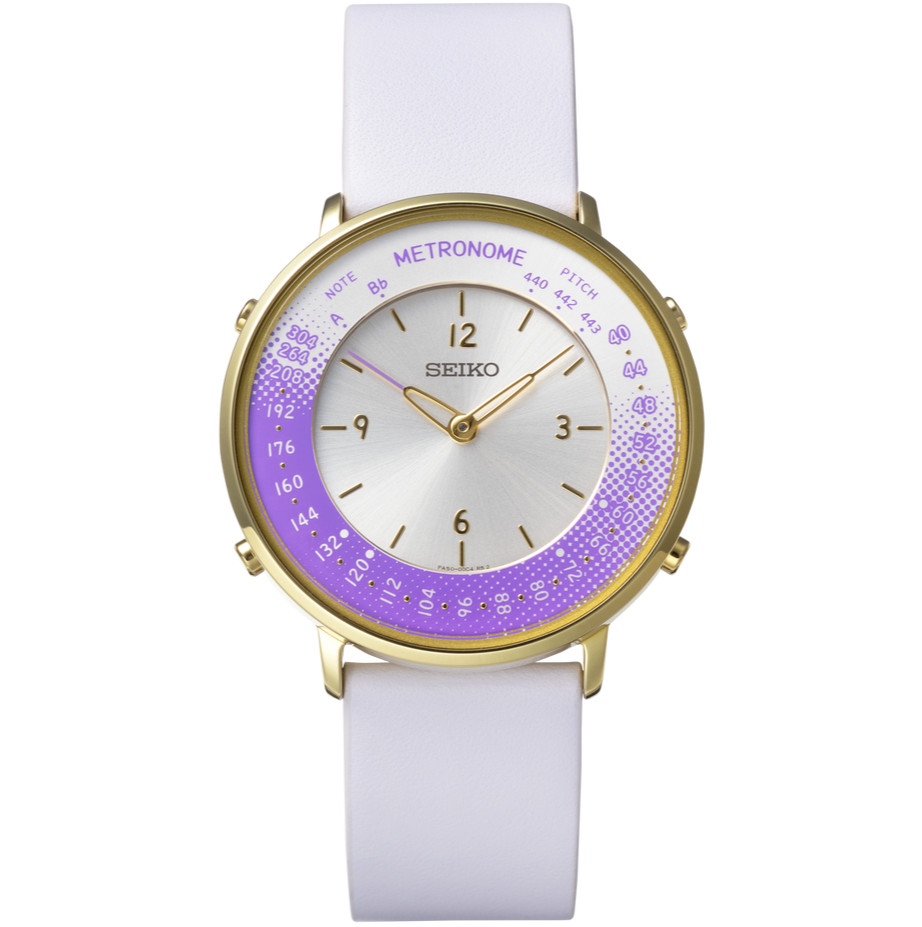 SEIKO SMW003B Metronome Watch Casual Line Calf Band Purple 36.5mm