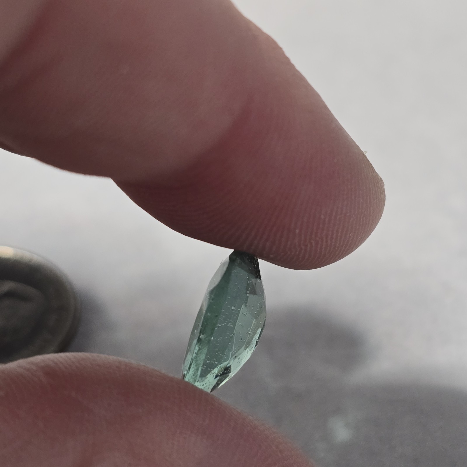 Ancient Roman Glass Cabochon Loose Rectangular Cab Jewelry Making Faceted Green