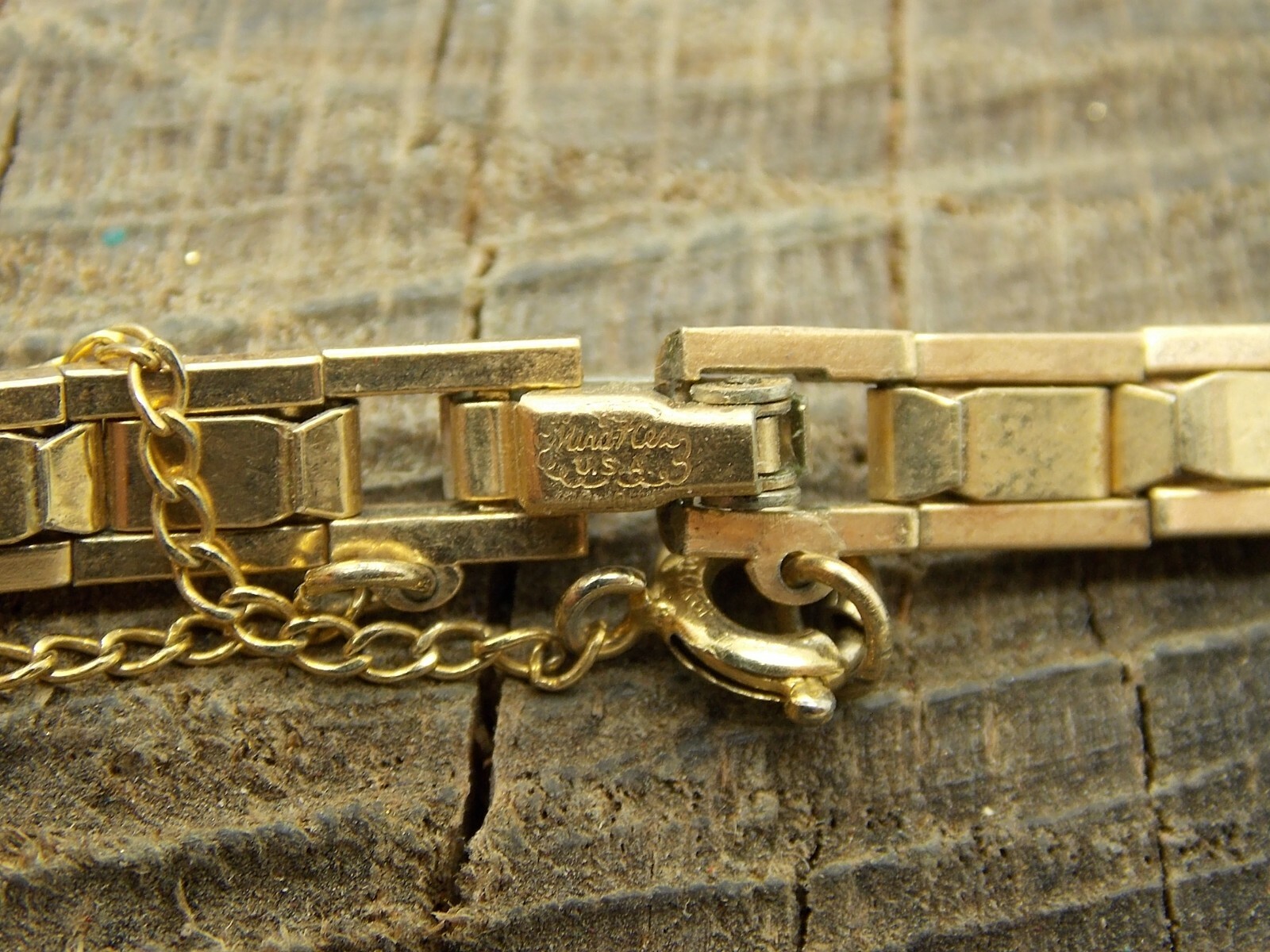 NOS Vintage Butterfly Clasp Gold Filled Watch Band C-Ring Unused Mira-Flex USA