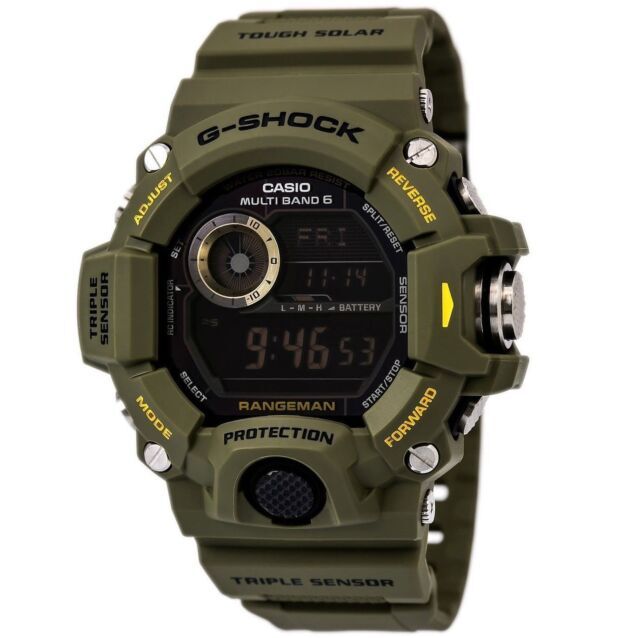 G-SHOCK RANGEMAN GW9400-3 Military Green Triple Sensor Solar Digital Watch