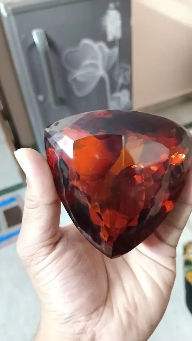 Natural 1000 Ct EGL Certified Big Brazilian Orange Topaz Loose Gemstone